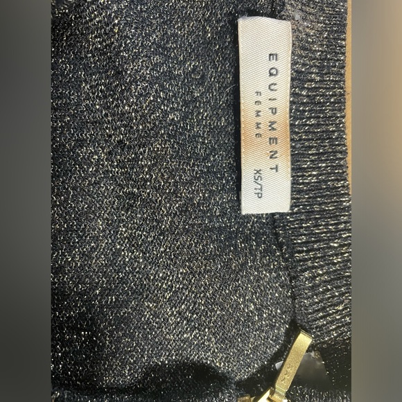 Equipment Femme metallic holiday sweater  size m - Picture 3 of 10